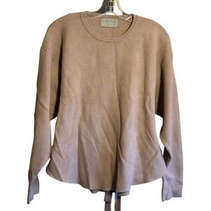 Modern Citizen Nara Tie-Front Knit Sweater Beige size M
